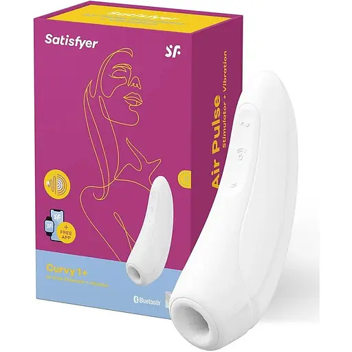 Вакуумний стимулятор Satisfyer Curvy 1+ White - фото 7