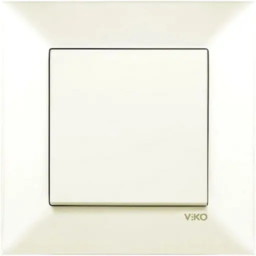 Вимикач одноклавішний VIKO Meridian кремовий (90970201-WH)