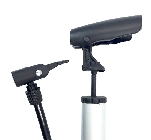 Насос велосипедный с подножкой пластиково-алюминиевый 315х35 мм серебристый (G0002000) - фото 2