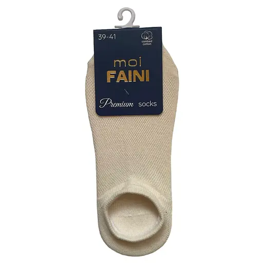 Носки мужские ультракороткие "Сеть" из индийского хлопка, бежевые 113021А 41-43 - фото 1