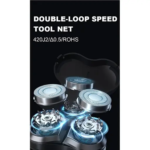 Электробритва DSP 60112 для мужчин роторная для бритья с плавающими головками IPX5 USB 3 Вт Черный - фото 5