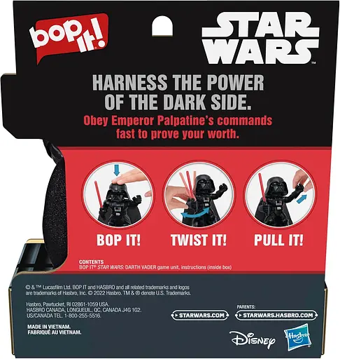 Игрушка Bop It! Дарт Вейдер Звёздные войны Игрушка Disney Hasbro - фото 4
