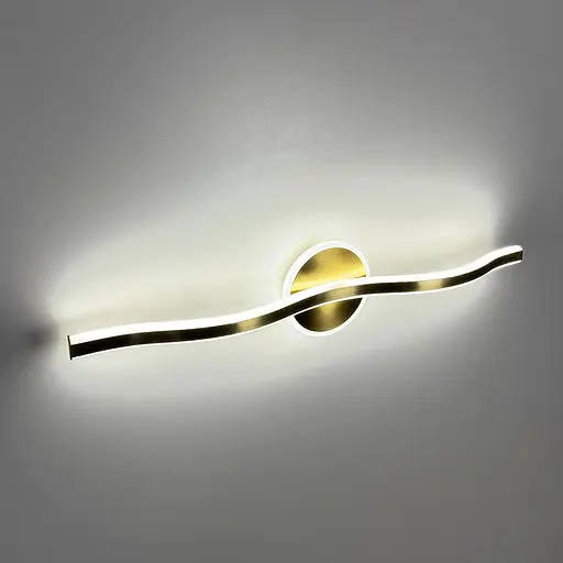 Латунное удлиненное волнообразное бра 60 см 4000K Line F Арт. WB31/600 AB - фото 3