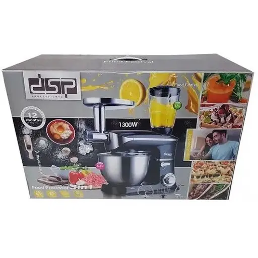 Многофункциональная домашняя кухонная машина комбайн DSP KM3031 черный - фото 2