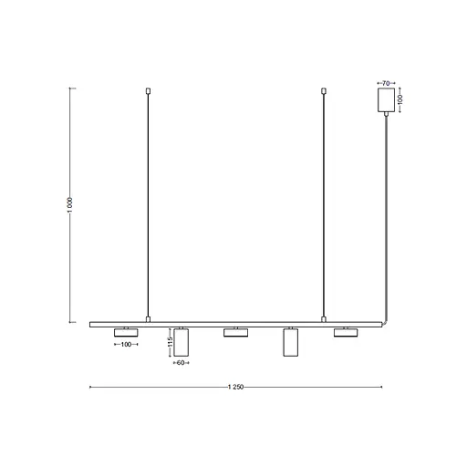 Підвіс SV0063-5 BK+GD 3000К - фото 2