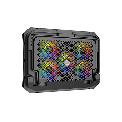 Подставка-кулер под ноутбук охлаждающая с RGB-подсветкой MEETION CP3030 черная - фото 2
