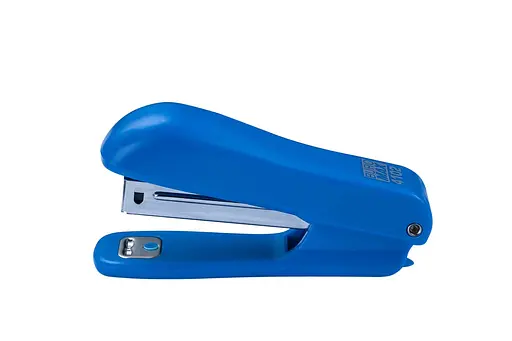 Степлер пластиковый круглый, до 10 листов, скобы №10, Jobmax, синий