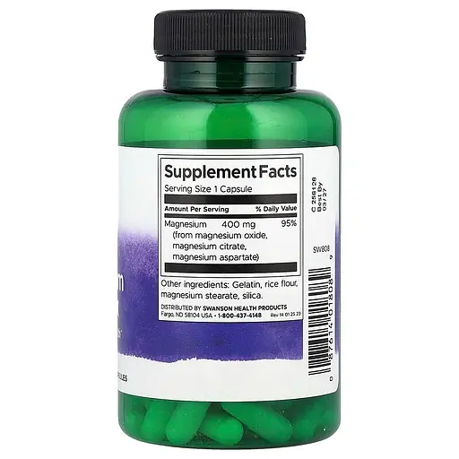 Магній Swanson Triple Magnesium complex 100 caps (1086-100-64-0992292-20) - фото 2