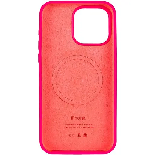 Чохол Epik Silicone Case AA Logo with MagSafe для Apple iPhone 15 Pro 6.1 Рожевий/Barbie pink - фото 3