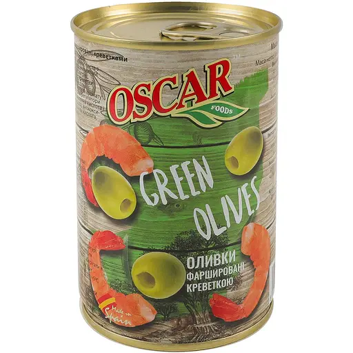 Оливки Oscar фаршированные креветками 300 г
