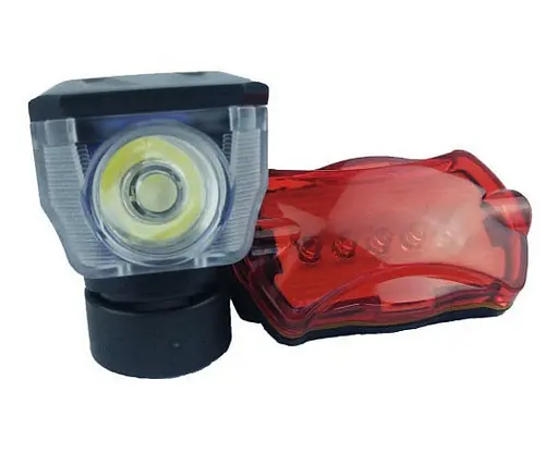 Вело фара з заднім ліхтарем мигалкою RB-B16 велосипедний ліхтар з кріпленням на батарейках - фото 3