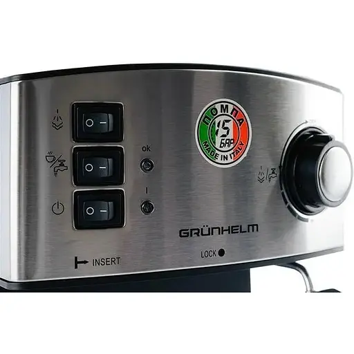 Кофеварка Grunhelm GEC15 эспрессо с трубкой-капучинатором 850 Вт черная - фото 4