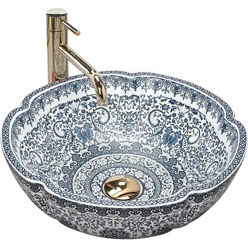 Умивальник Rea Vivien накладний REA-U5666, Синий - фото 1