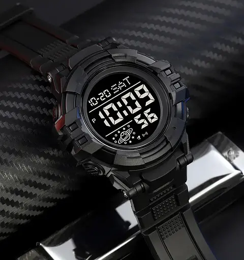 Чоловічий спортивний годинник Skmei 2003 (Чорний з чорним) - фото 7