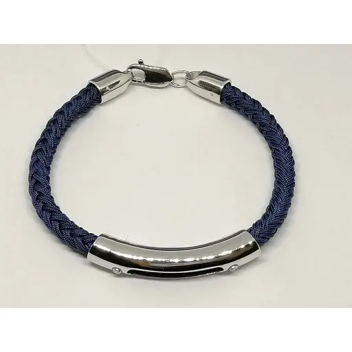 Браслет из текстиля Qvaliz с серебряными вставками. 905-01134 17 - фото 2