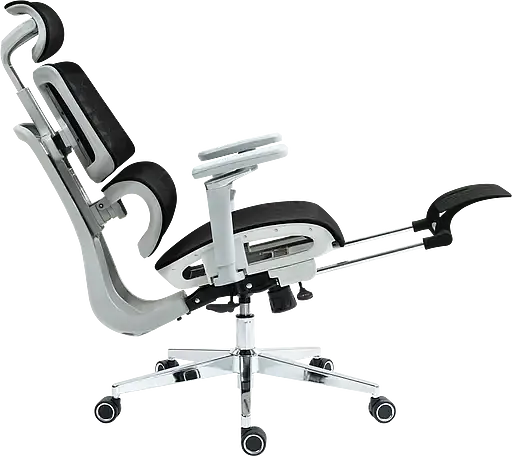 Офисное кресло GT Racer черно - белое (B-2450 White/Black) - фото 9