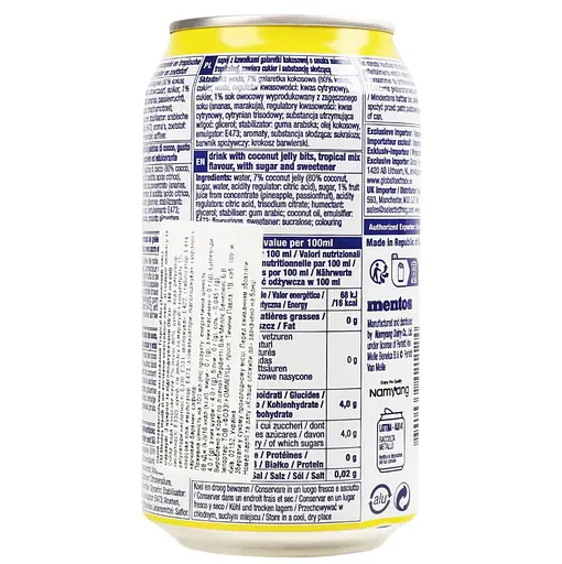 Напиток Mentos Tropical Mix газированный безалкогольный 0.34 л - фото 2