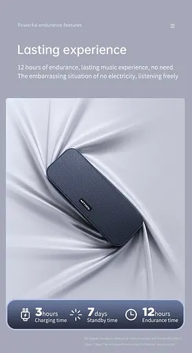 Портативна Bluetooth-колонка Mtool V6 зі стереозвуком і глибокими басами синій - фото 6