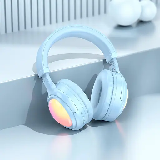 Навушники Hoco Focus BT headphones W48 | BT5.3, AUX / BT / TF, 46h | blue - фото 4