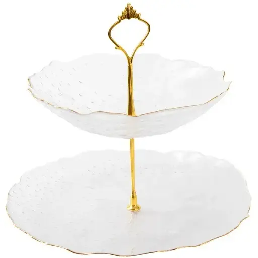 Фруктовниця скляна VIVA Incle 2 ярусу 19 см 26 см (B100060)