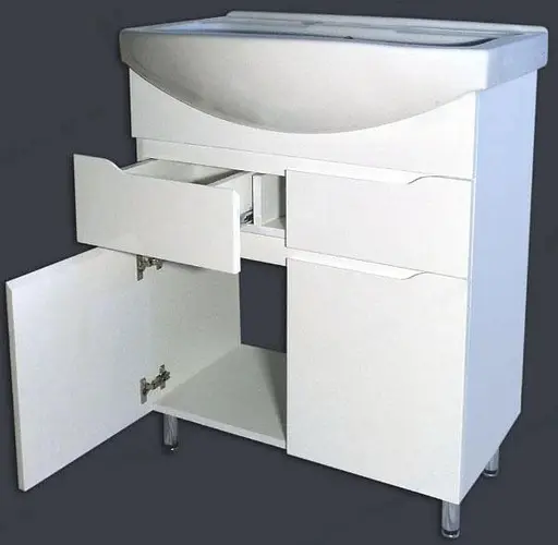 Тумба підлогова ПіК Альба Т5 з раковиною Cersanit Cersania 60 см Білий 30412 - фото 3