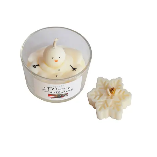 Новорічний набір свічок із соєвого воску «Snow» Spokiy SP2399 ручної роботи - фото 1