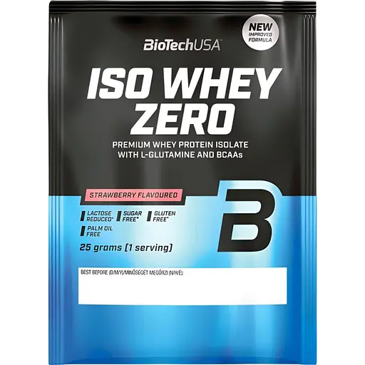 Протеїн BiotechUSA Iso Whey Zero Lactose Free Strawberry 25 г