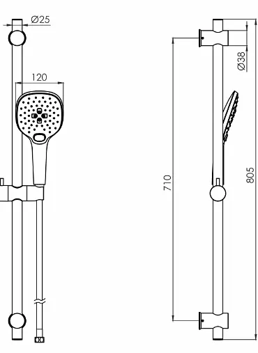 Душовий гарнітур Volle Cascada B70 de la noche 1586.170304 - фото 2
