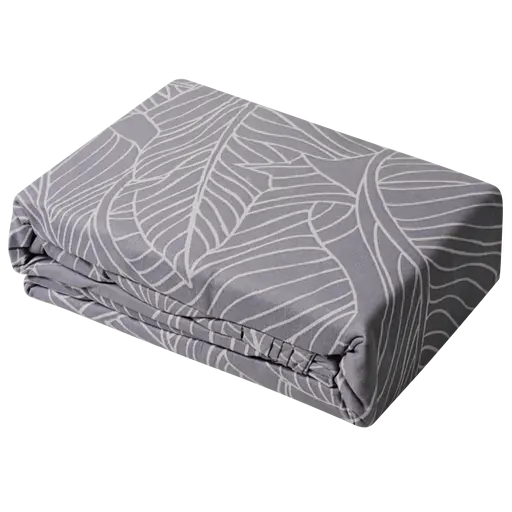 Комплект постільної білизни Soho Сімейний 2 шт. - 150x200 см Leaves Grey - фото 4