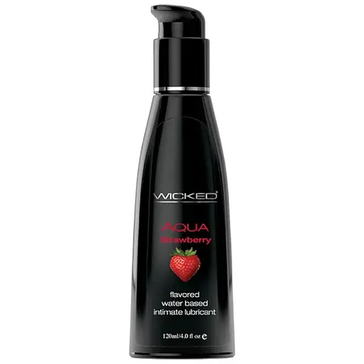 Лубрикант на водній основі Wicked Sensual Care Aqua strawberry flavored 120 мл