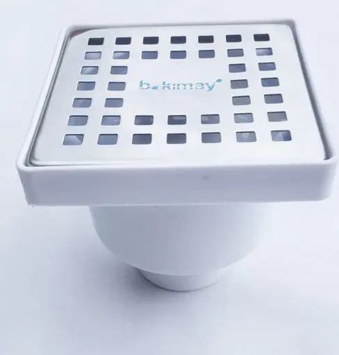 Канализационный трап Bakimay PL5066 прямой нержавеющая сталь 10 х 10 см (240159) - фото 1