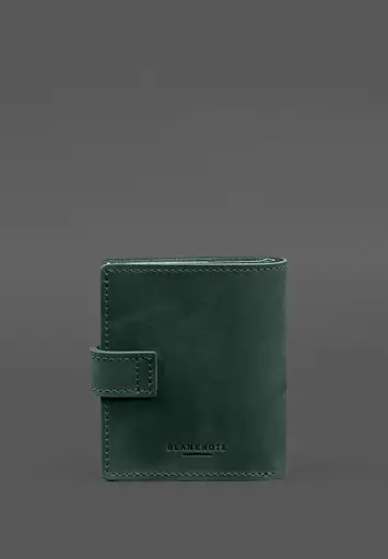 Кожаная обложка-портмоне для удостоверения офицера ГНСУ 11.2 зеленая Crazy Horse - фото 6