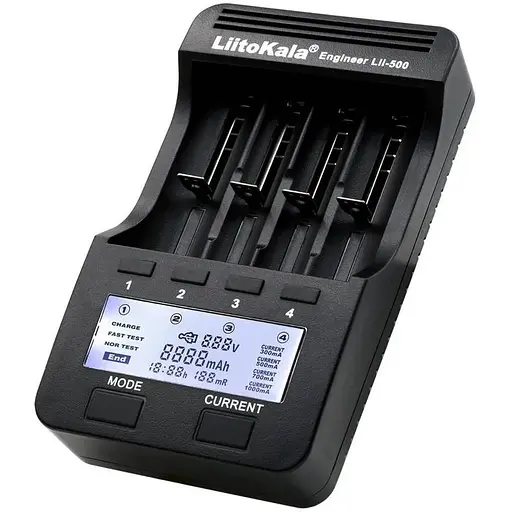 Зарядное устройство для LiitoKala Lii-500, 4x(Lion/NiMH/NiCd), Power Bank, discharge function, display