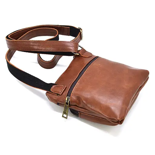Чоловіча шкіряна сумка через плече TARWA 19х17х5 см sum0025705 - фото 6