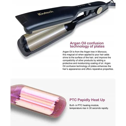 Щипці для завивання волосся IGutech Deep Barrel Hair Waver 70W - фото 3