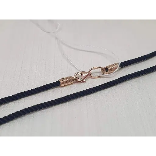 Ювелірний шовковий шнурок Favoritum з золотими вставками. 810054Ч 550, 55 - фото 3