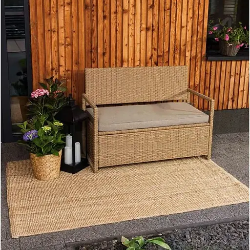 Садовая скамейка Di Volio Verbana с местом хранения бежевый - фото 3