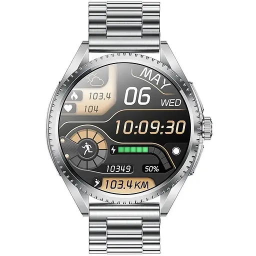 Умные часы Lemfo CF52 Metal для измерения давления и пульса Серебристый - фото 2