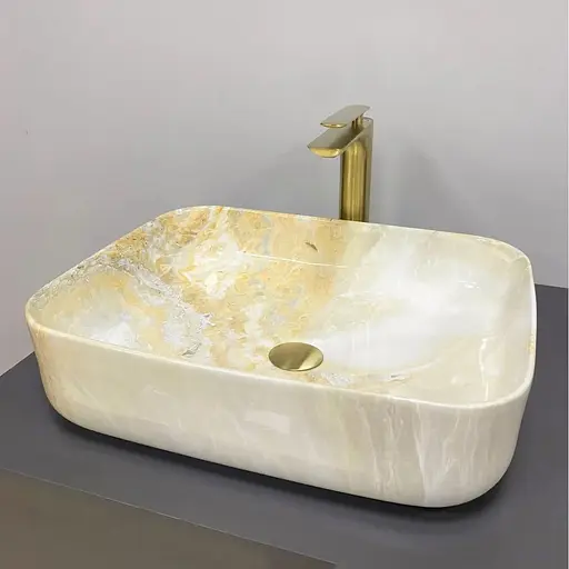 Умивальник VBI Palermo marble yellow накладний VBI-012309, Мармур - фото 1