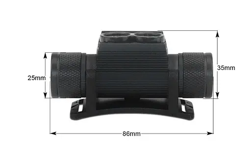 Налобний ліхтар Boruit D 25 XM-L2 1000Lm (Оригінал) Ліхтарик - фото 2