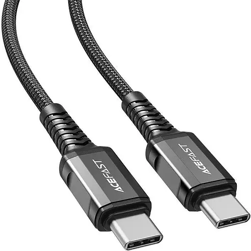 Кабель Acefast C1-03 Type-C to Type-C 3A 1.2 м nylon aluminum connectors чорний - фото 1