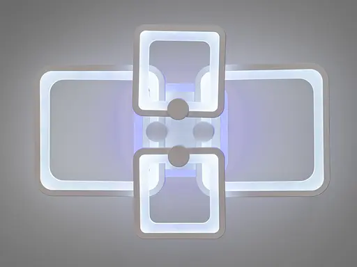 Плоска світлодіодна люстра з пультом, диммером, підсвіткою, 76W - фото 2