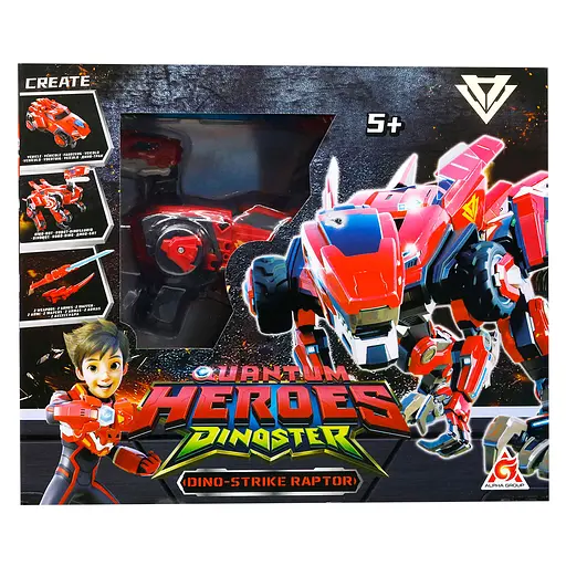 Динозавр-трансформер Dinoster - Мега Дино-Страйк Раптор  - фото 5