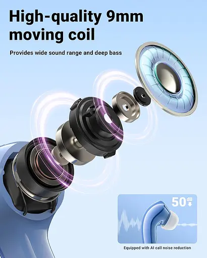 Навушники TWS Acefast T9 glacier blue