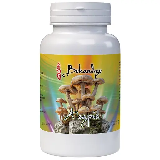 Агарик Bekandze онкопротектор, антистрес, профілактика пухлин, для імунітету, печінки та ШКТ 400 мг 60 капсул