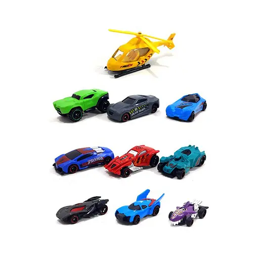 Набір машинок "Гонка" Bambi HW-117, 10 шт у тубусі, різнокольорові - фото 2