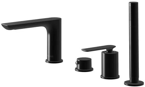 Змішувач для ванни Kohlman Experience black на борт ванни QB244EB Чорний матовий - фото 1