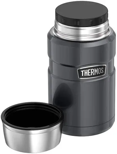 Термос пищевой Thermos Stainless King 710 мл Gun Metal с ложкой - фото 2