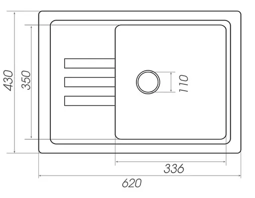 Кухонна мийка Platinum 6243 LIANA (SP000039626) - фото 6