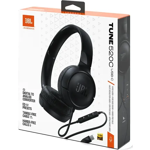 Гарнітура JBL Tune 520C Black (JBLT520CBLK) (7137189) - фото 5